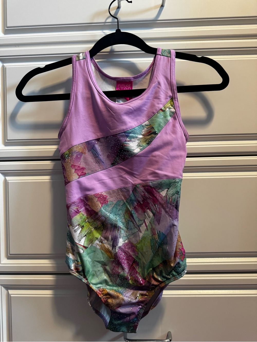 Capezio Girls Lavender & Multicolor Sparkle Gymnastics Leotard